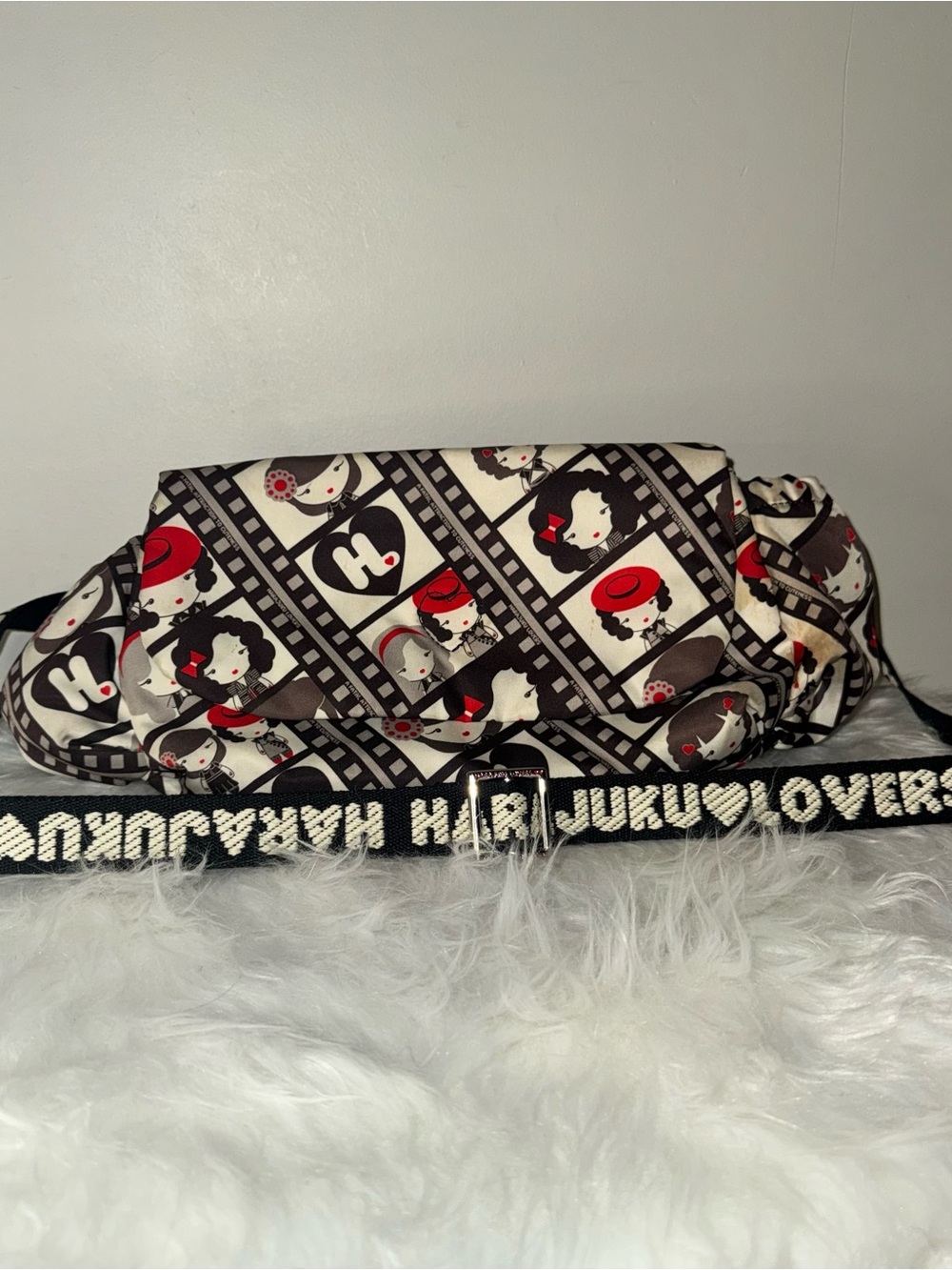 Y2K Harajuku Lovers  collection Crossbody Bag, Nostalgic Bag Exclusive Trim Bag